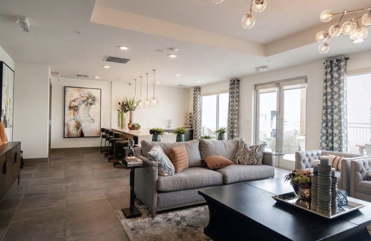 Warm living room interior