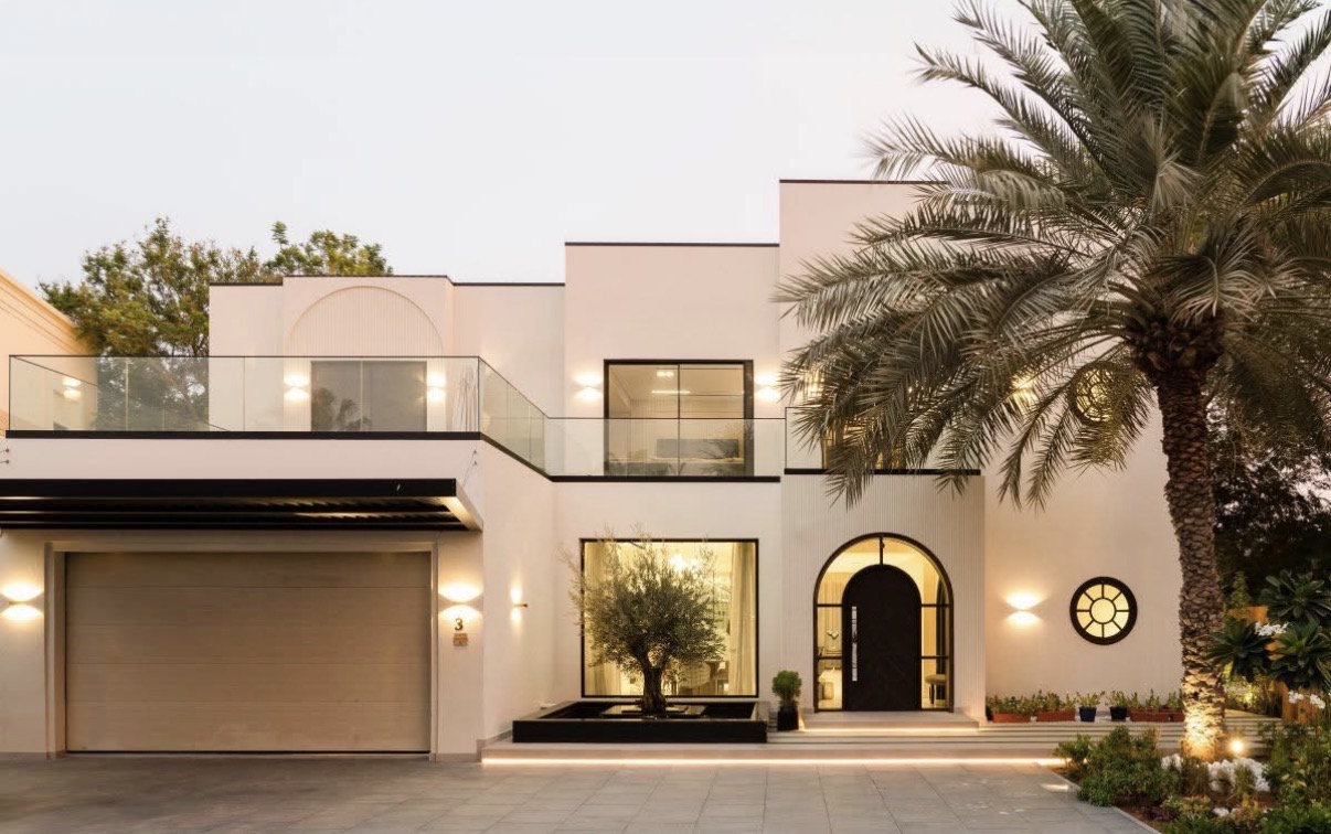 Contemporary villa exterior